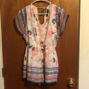 Crystal Sky floral romper